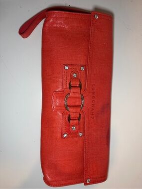 Vintage Longchamp pink Wristlet Clutch